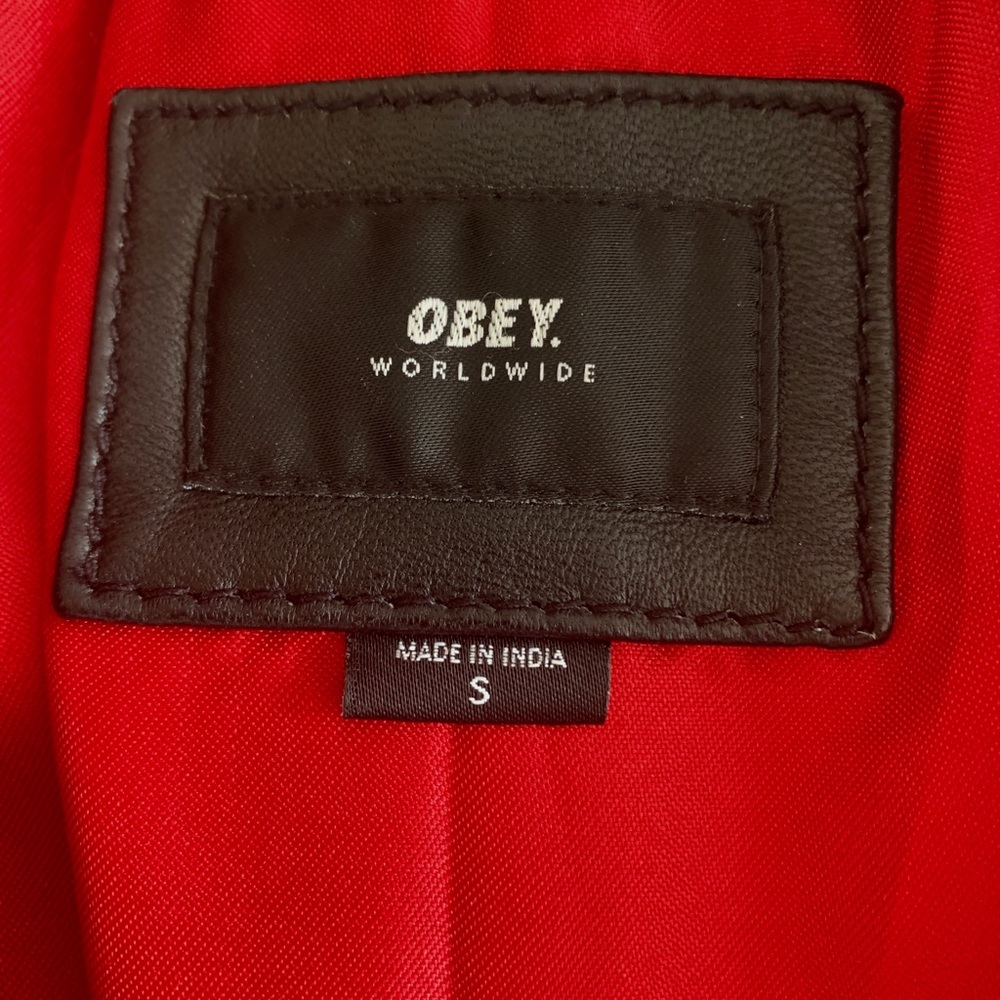 Obey Leather Jacket - image 2
